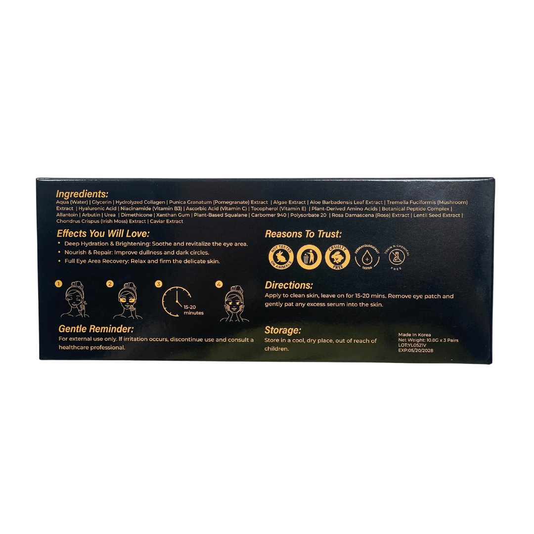 Caviar Polypeptide Essence Eye Patch - Εντατικό κολλαγόνο και φροντίδα ενυδάτωσης (3 PCS)