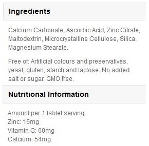 Ψευδάργυρος - 90 δισκία