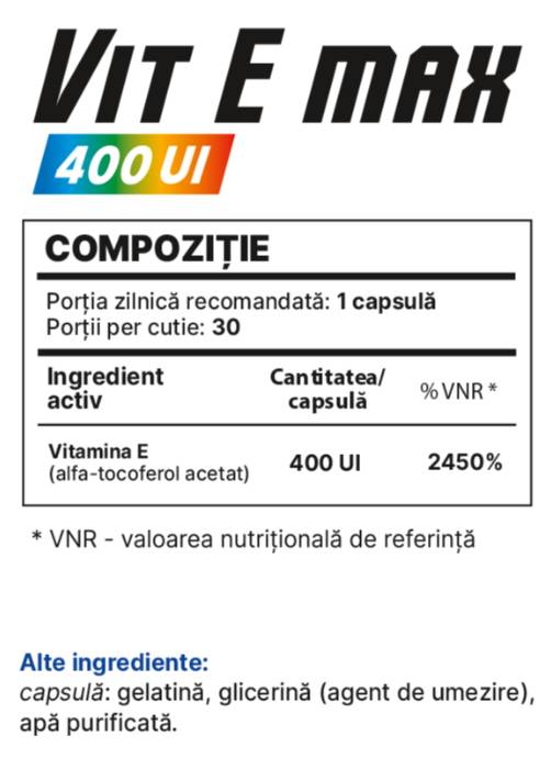 Vit e max 400 iu - 30 κάψουλες
