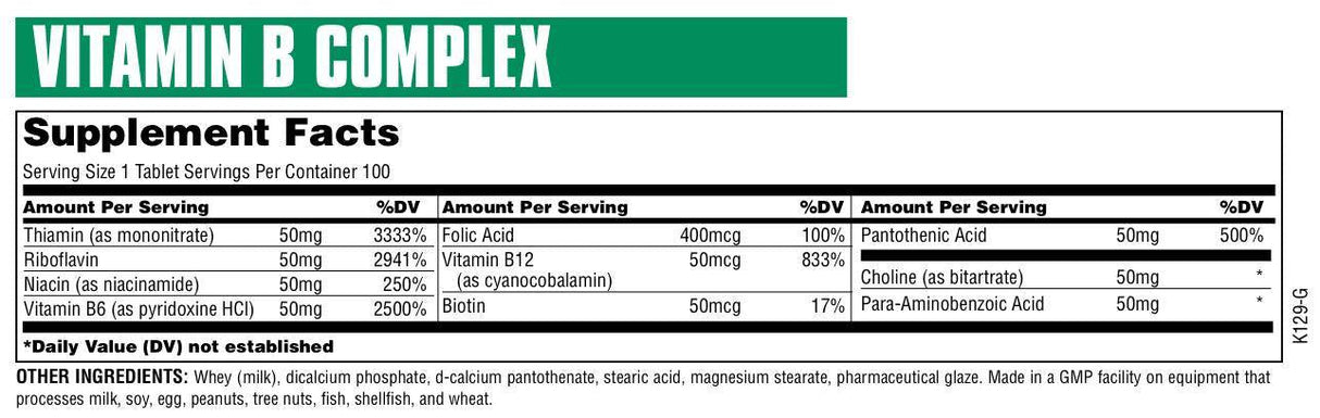 Vitamin B Complex 100 Δισκία