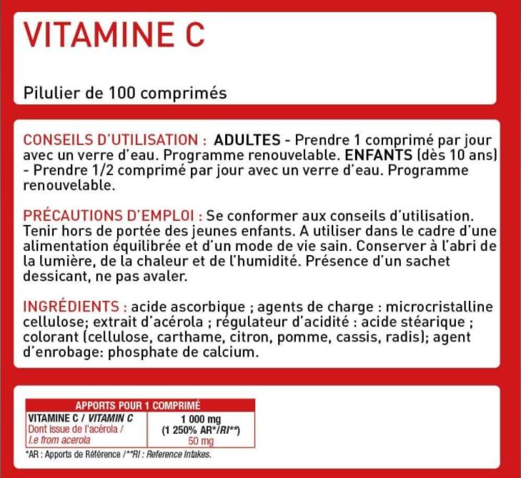 Βιταμίνη C 1000 mg | Vegan Friendly - 100 δισκία