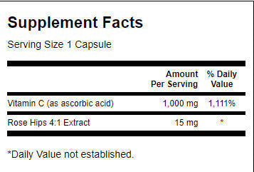Βιταμίνη C με τριαντάφυλλα 1000 mg - 90 κάψουλες