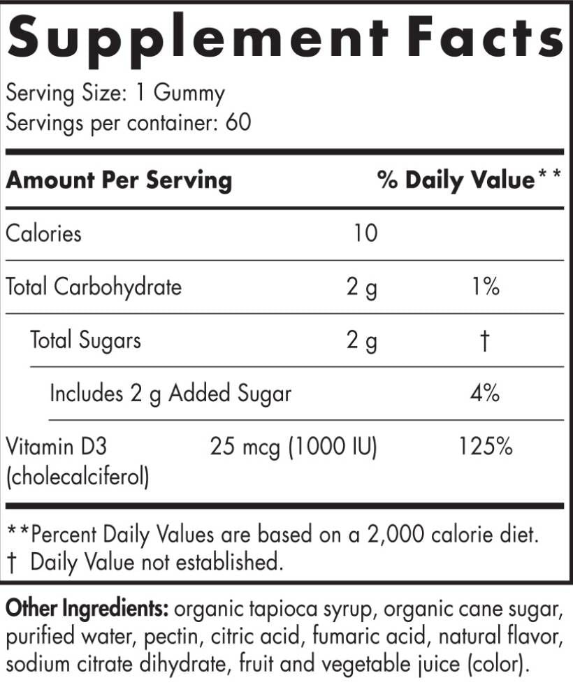 Βιταμίνη D3 Gummies 1000 IU - 60 Gummies