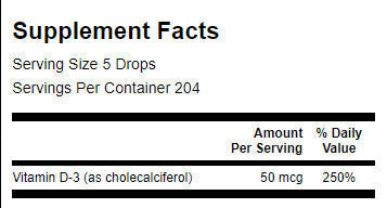 Βιταμίνη D3 υγρές σταγόνες 400IU/29ml. - 0