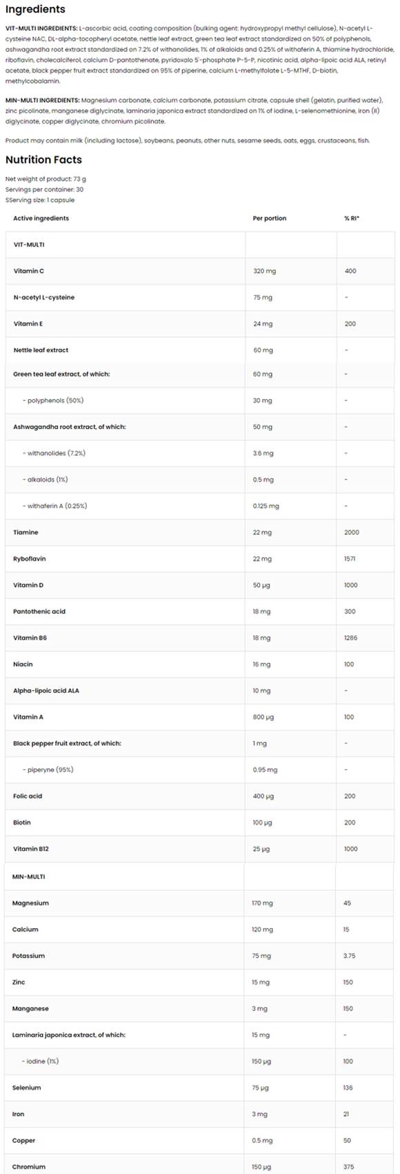 Vitandmin Sport/Vit-Multi και Min-Multi Formula 2 x 30 κάψουλες