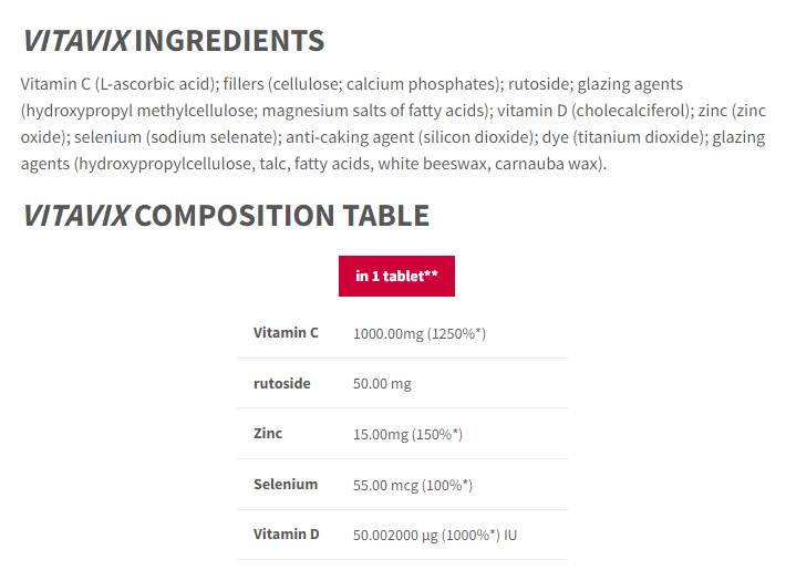 Vitavix Immunity Care | με βιταμίνη C, ψευδάργυρο, σελήνιο, βιταμίνη D - 60 ταμπλέτες