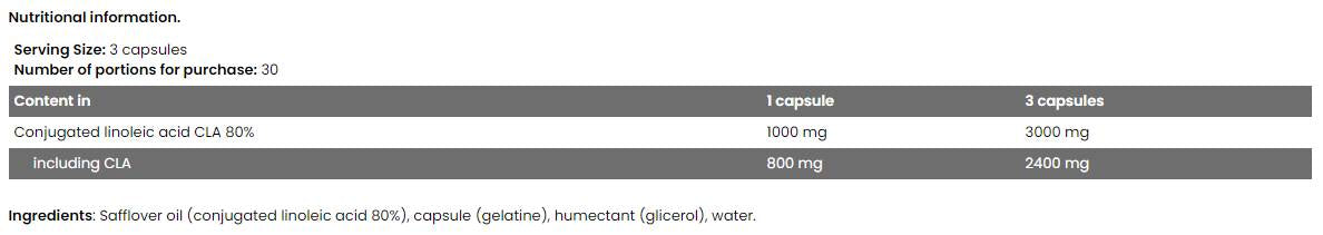 Levrone CLA 3000 - 90 κάψουλες πηκτής