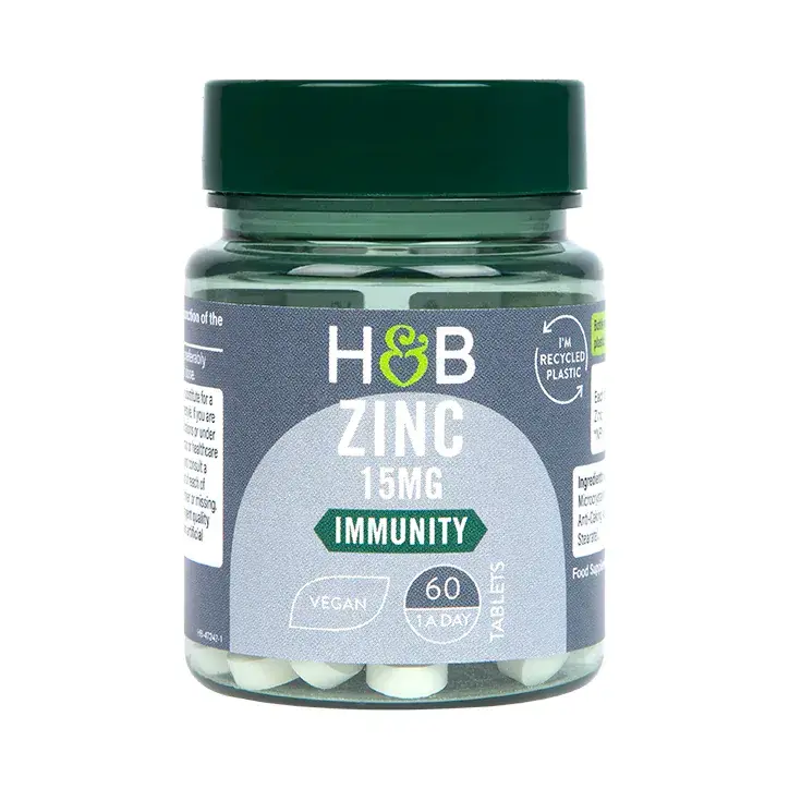 Ψευδάργυρος (ψευδάργυρος) 15mg 60 vegan δισκία Holland & Barrett