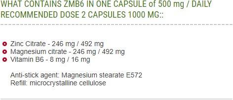ZMB6 500 mg - 60 κάψουλες