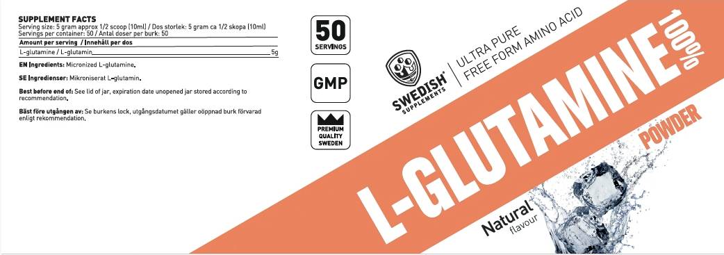L -γλουταμίνη 100% - 250 γραμμάρια