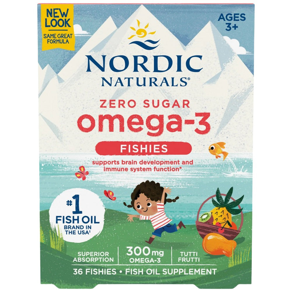 Zero Sugar Omega-3 Fishies 300 mg - 36 μασώμενες κάψουλες gel