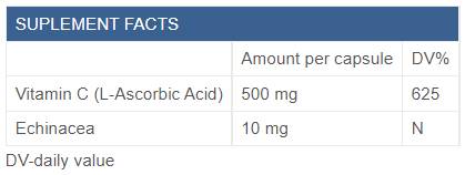 Βιταμίνη C 500 + Echinacea - 120 κάψουλες