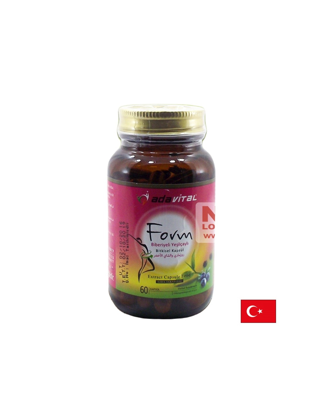 Φυτική φόρμουλα για αποτοξίνωση και απώλεια βάρους - adavital μορφή, 60 κάψουλες
