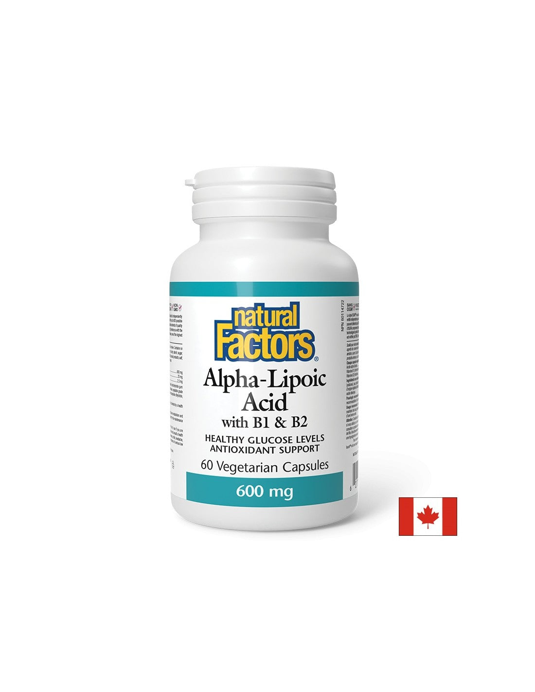 Alpha Lipoic Acid 600 mg With B1&B2 - 60 capsules - Nutra Best Europe