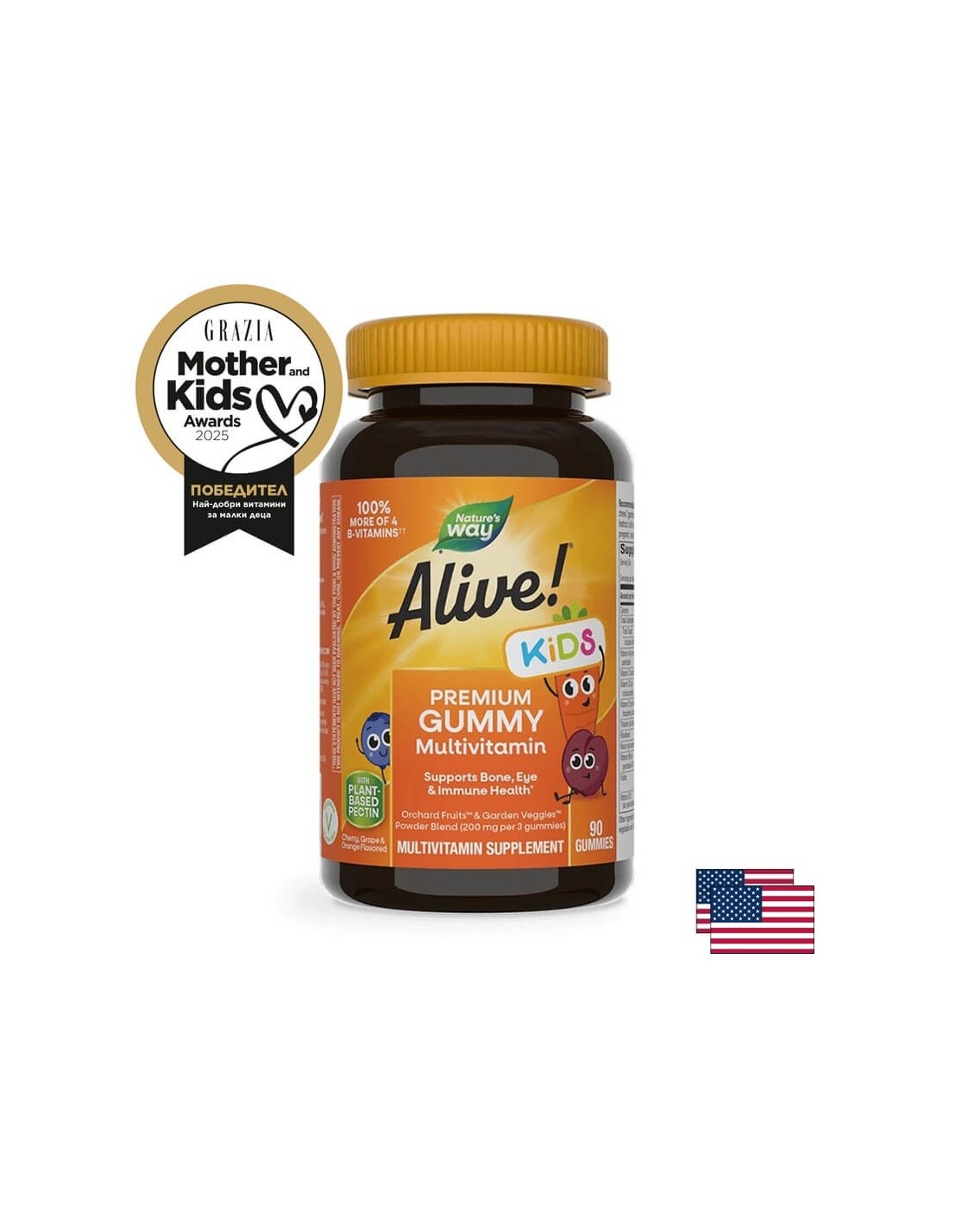 Alive! - Alive! Nature's Way Premium Multivitamin for Kids, 90 Softgels - Nutra Best Europe