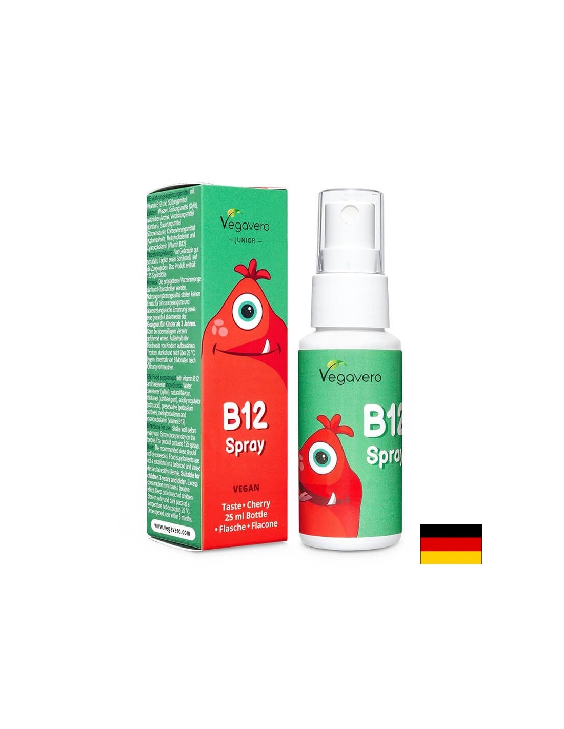 B12 Spray Junior - Βιταμίνη B12 για παιδιά, Στοματικό σπρέι, 25 ml, 120 δόσεις <tc>Vegavero</tc>