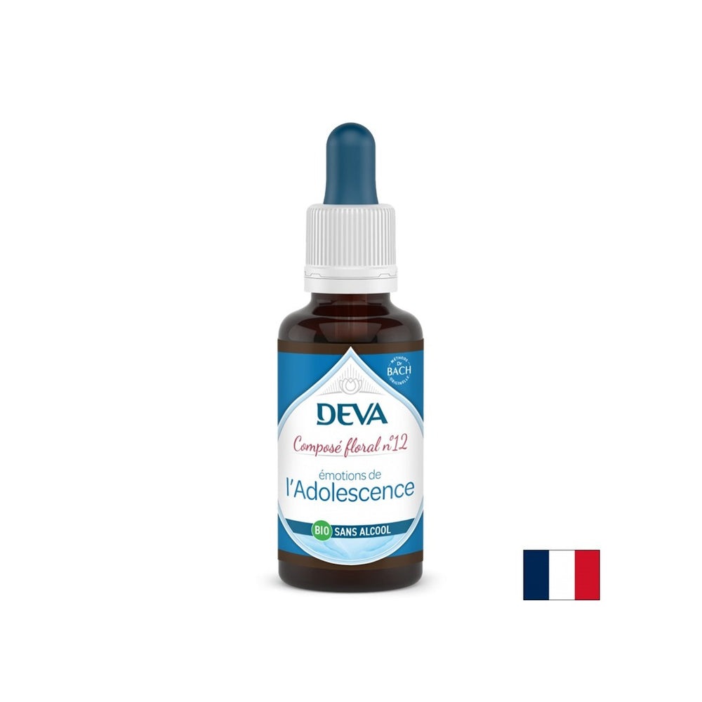 Εξισορρόπηση των συναισθημάτων στους νέους, Floral Essences, Method Bach Drops No. 12 (χωρίς αλκοόλ), 30 ml