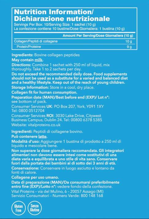 Πεπτίδια κολλαγόνου πρωτότυπο | Υποστήριξη μαλλιών, δέρματος και νυχιών - 10 x 10 γραμμάρια