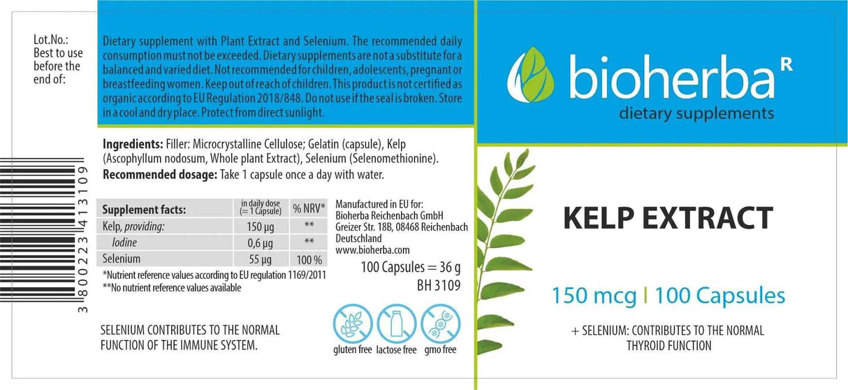 Εξαγωγή Kelp 150 MCG - 100 κάψουλες