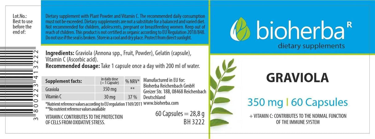 Graviola 450 mg - 60 κάψουλες