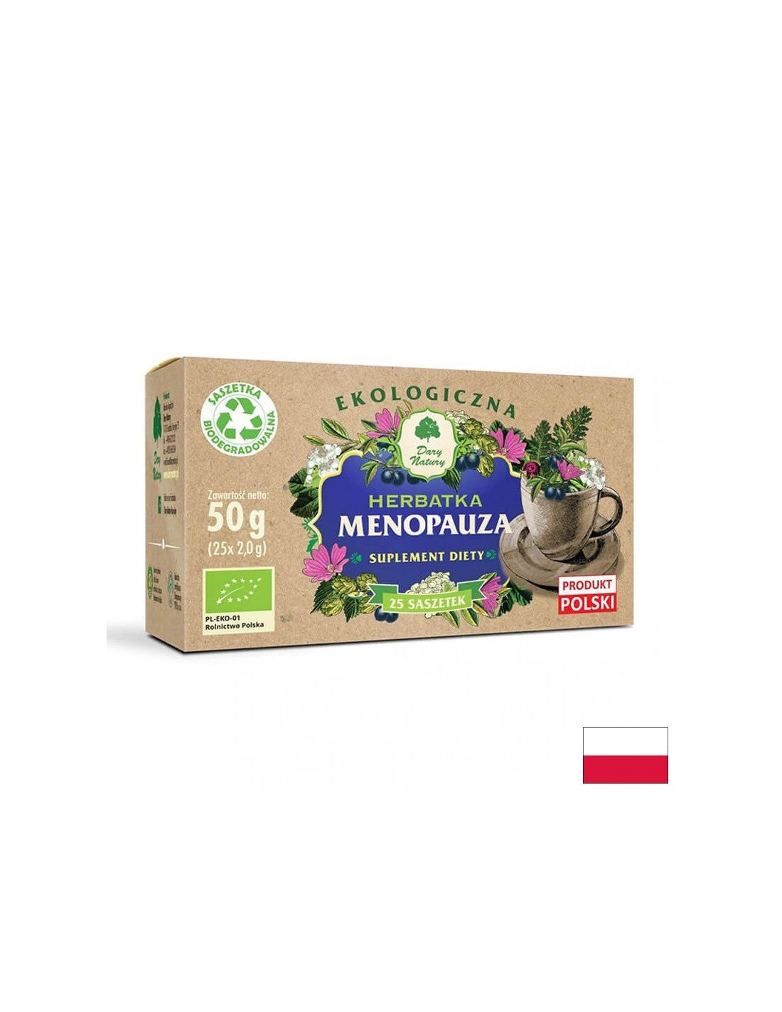 Τσάι βοτάνων για την εμμηνόπαυση Bio, 25 πακέτα