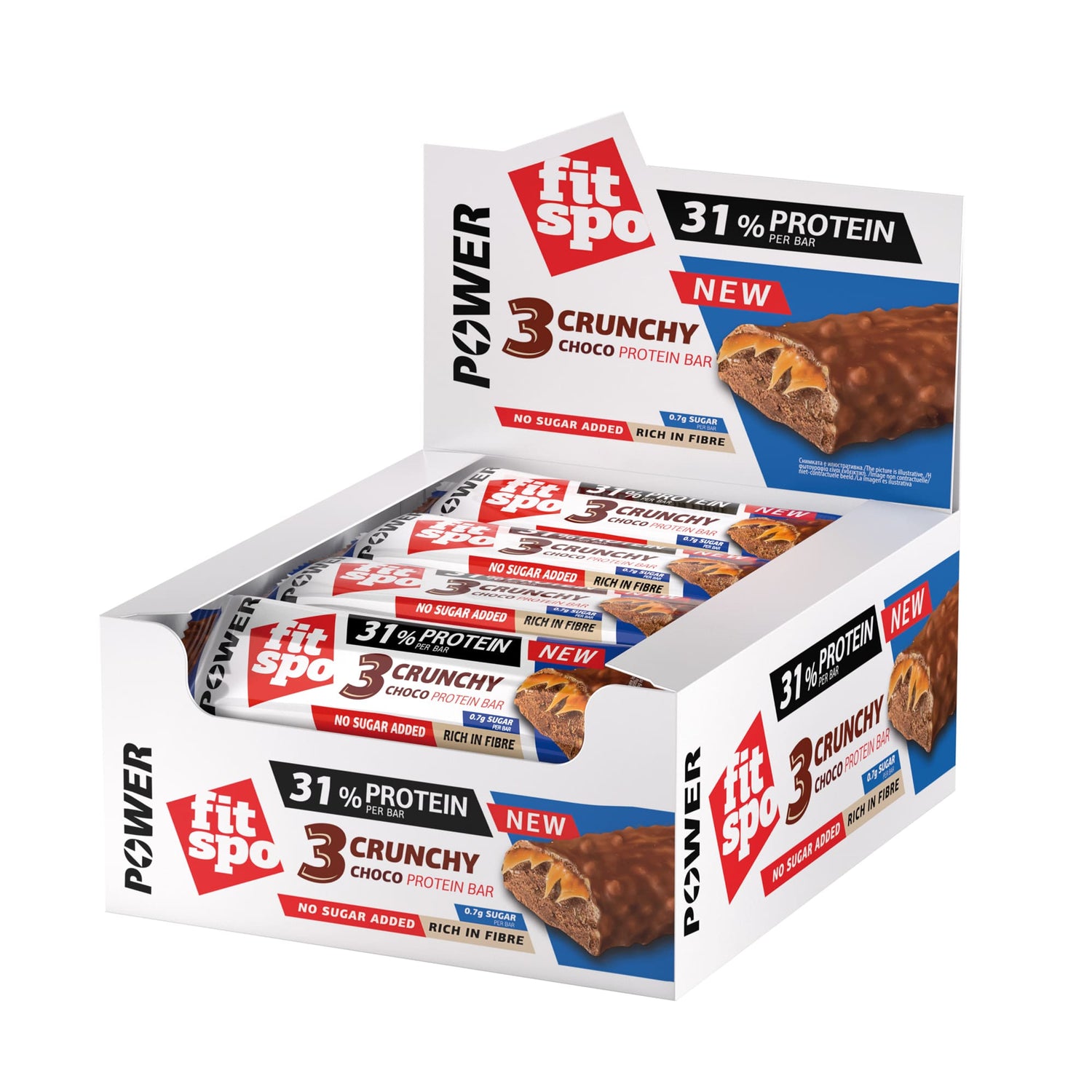 Power Bar Crunchy Chocolate Brownie - 12 x 55 γραμμάρια
