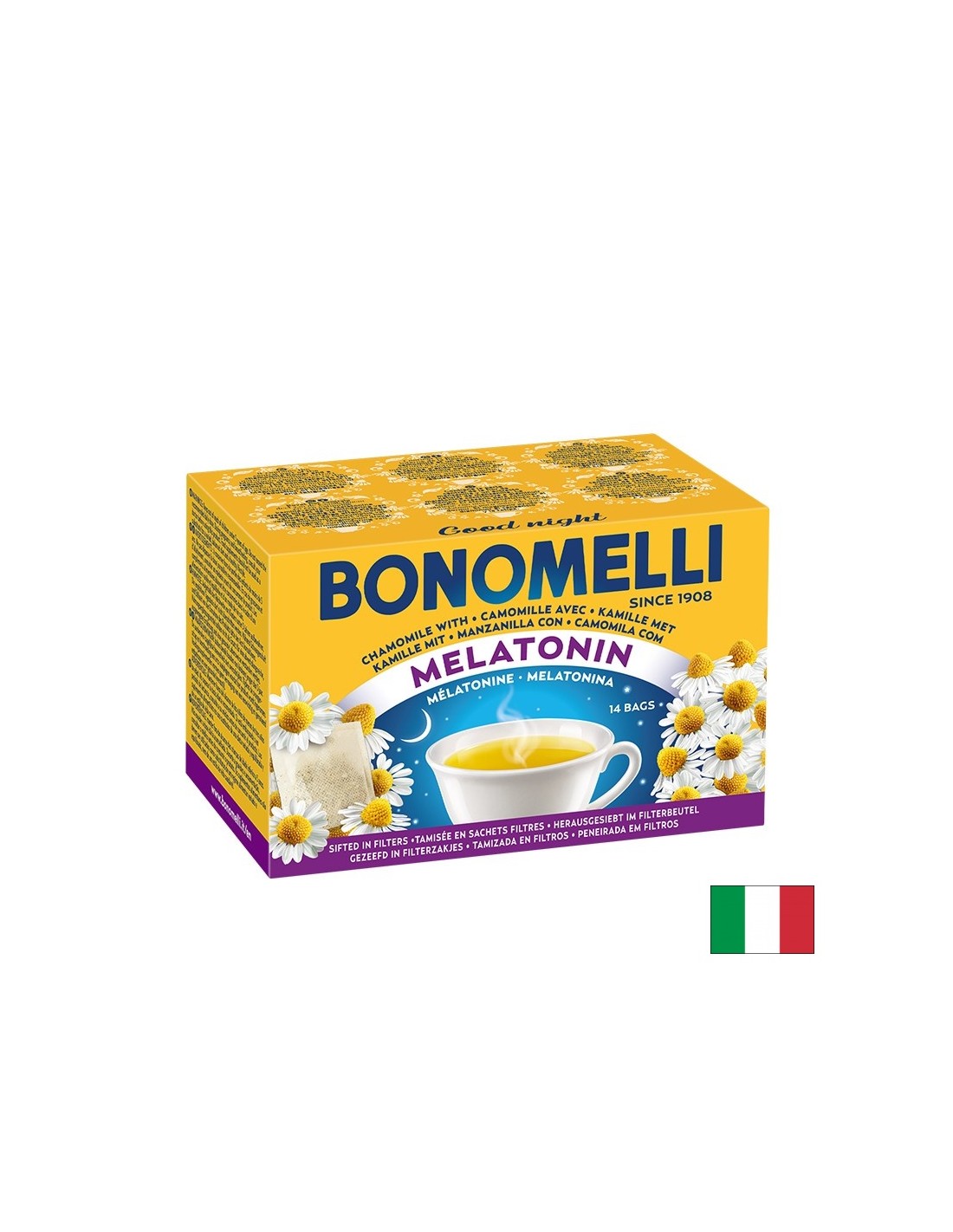 Τσάι χαμομήλι, μελατονίνη και μαγνήσιο - ειρηνικός έλεγχος ύπνου και στρες, 14 σακούλες φίλτρων