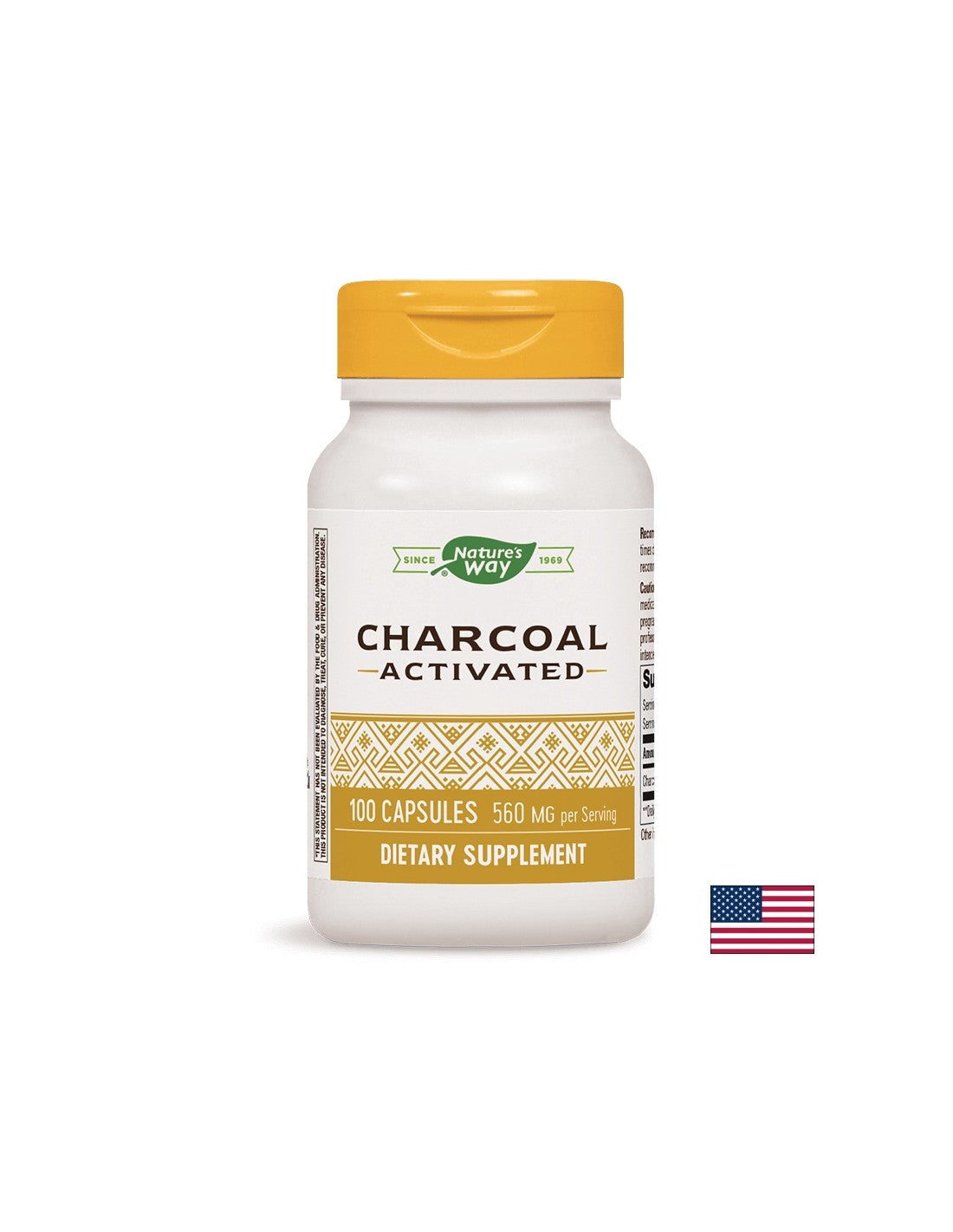 Detox του πεπτικού συστήματος - ενεργοποιημένος άνθρακα, 100 κάψουλες της φύσης