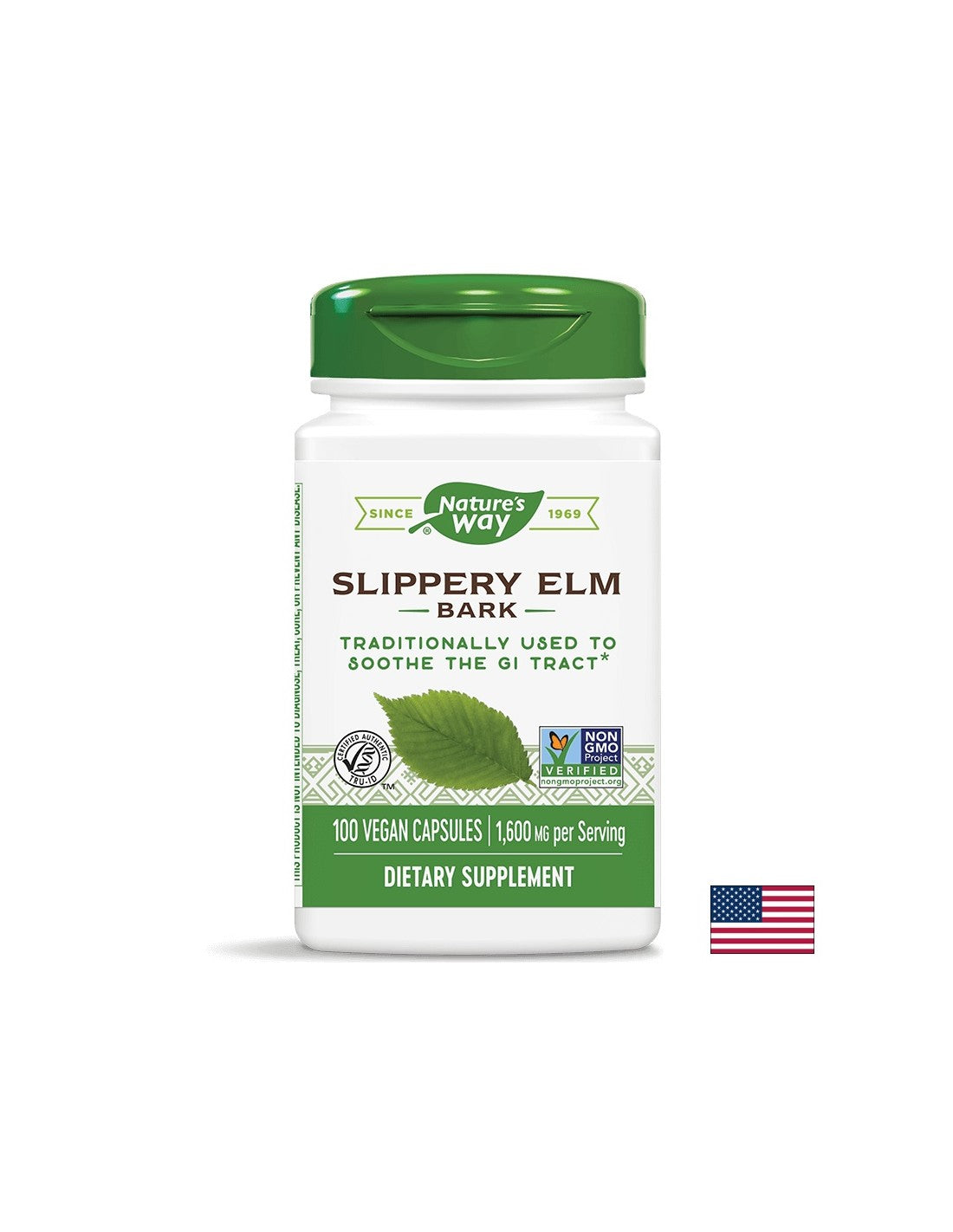 Slippery Elm 370 mg - 100 capsules - Nutra Best Europe