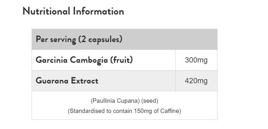 Garcinia Cambogia και Guarana - 60 κάψουλες