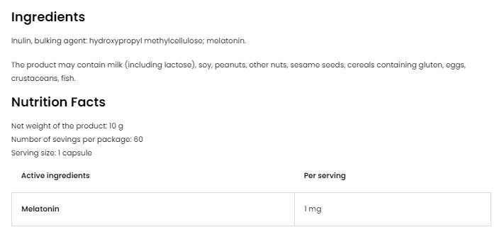 Μελατονίνη 1 mg - 300 δισκία