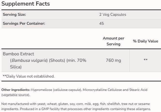 Bamboo Silica Beauty - 90 κάψουλες