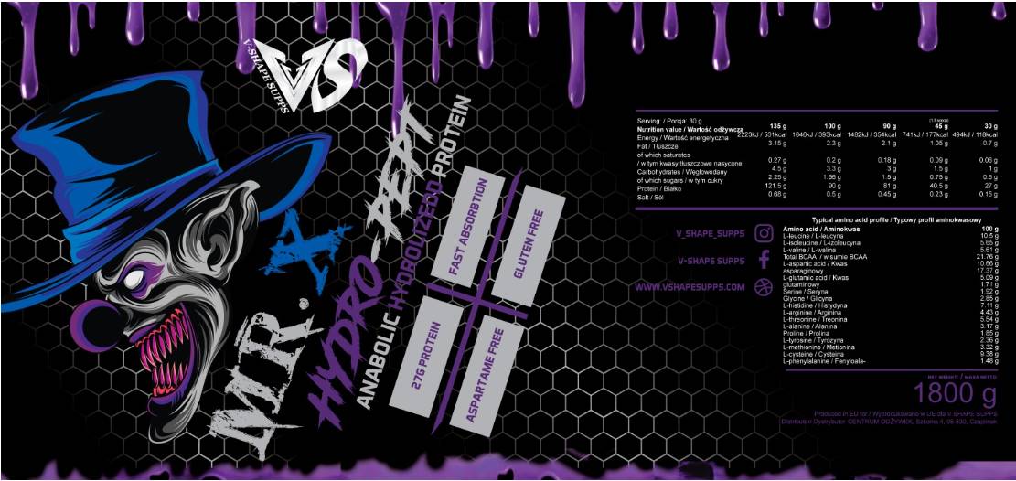 Κ. Χ ΥΔΡΟΡΓΙΚΟΣ ΟΡΟ | Αναβολική πρωτεΐνη υδρολύματος - 1800 γραμμάρια