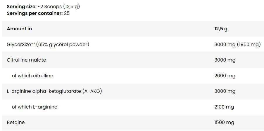 Αναβολική στην αντλία σκηνής | Φόρμουλα προ-προπόνησης χωρίς διεγέρσεις-313 γραμμάρια