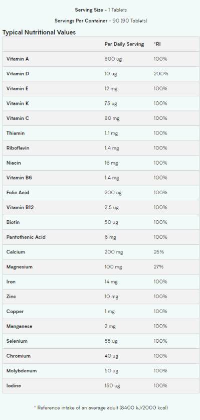 A - z multivitamin - 90 δισκία