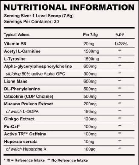 Pre Focus+ | με διεγερτικά και νοοτροπικά - 225 γραμμάρια