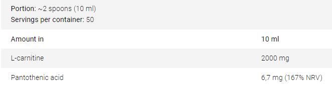L-καρνιτίνη Ignite 3000 | με βιταμίνη Β5 - 500 mL