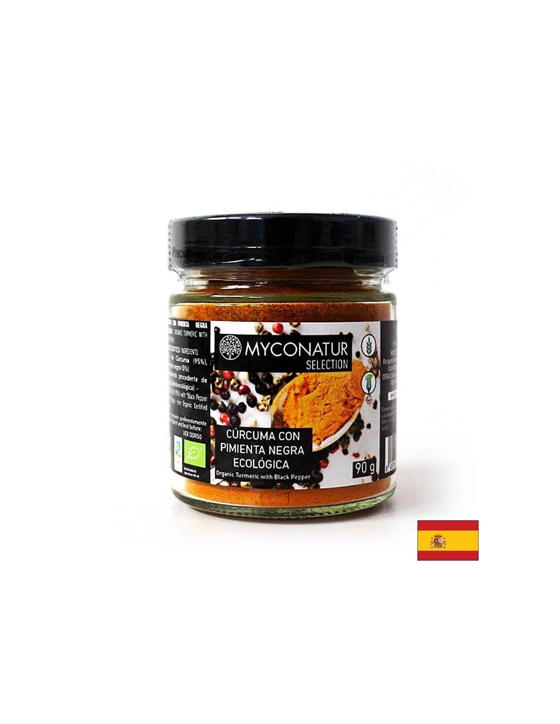Curcuma Con Pimienta Black Ecologica - Βιολογική σκόνη κουρκουμά (ρίζα) με μαύρο πιπέρι, 90 γρ. <tc>Myconatur</tc>