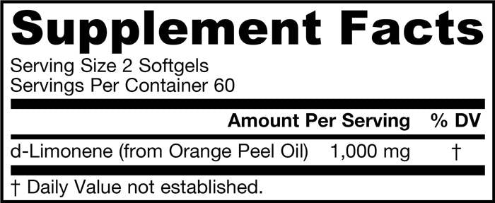 D-Limonene 500 mg 120 κάψουλες πηκτής