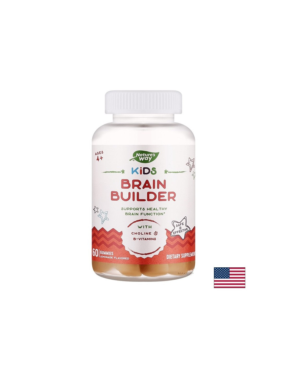 Παιδική φόρμουλα για την τόνωση της εγκεφαλικής δραστηριότητας - παιδιά οικοδόμου εγκεφάλου, 60 δισκία πηκτής