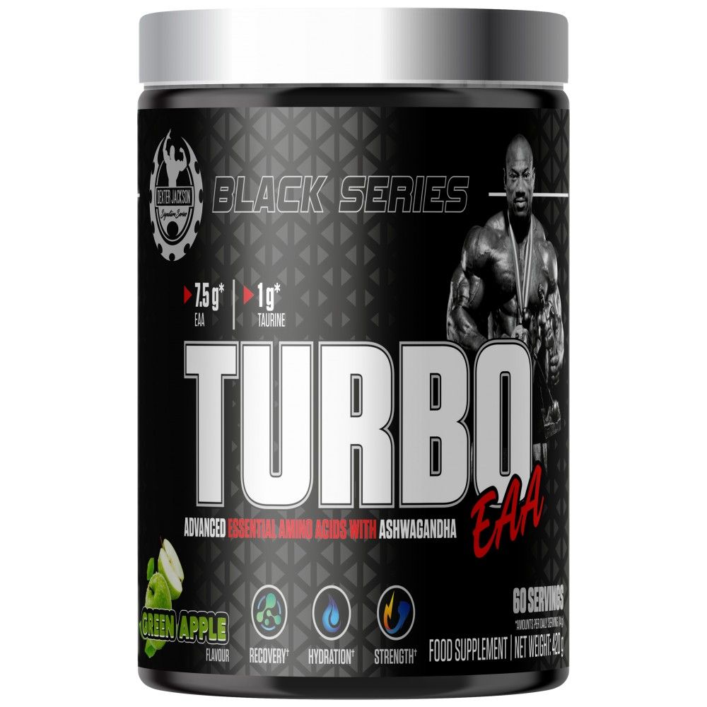 Μαύρη σειρά | Turbo EAA Powder ~ Essential Amino Acids με ταυρίνη - 420 γραμμάρια