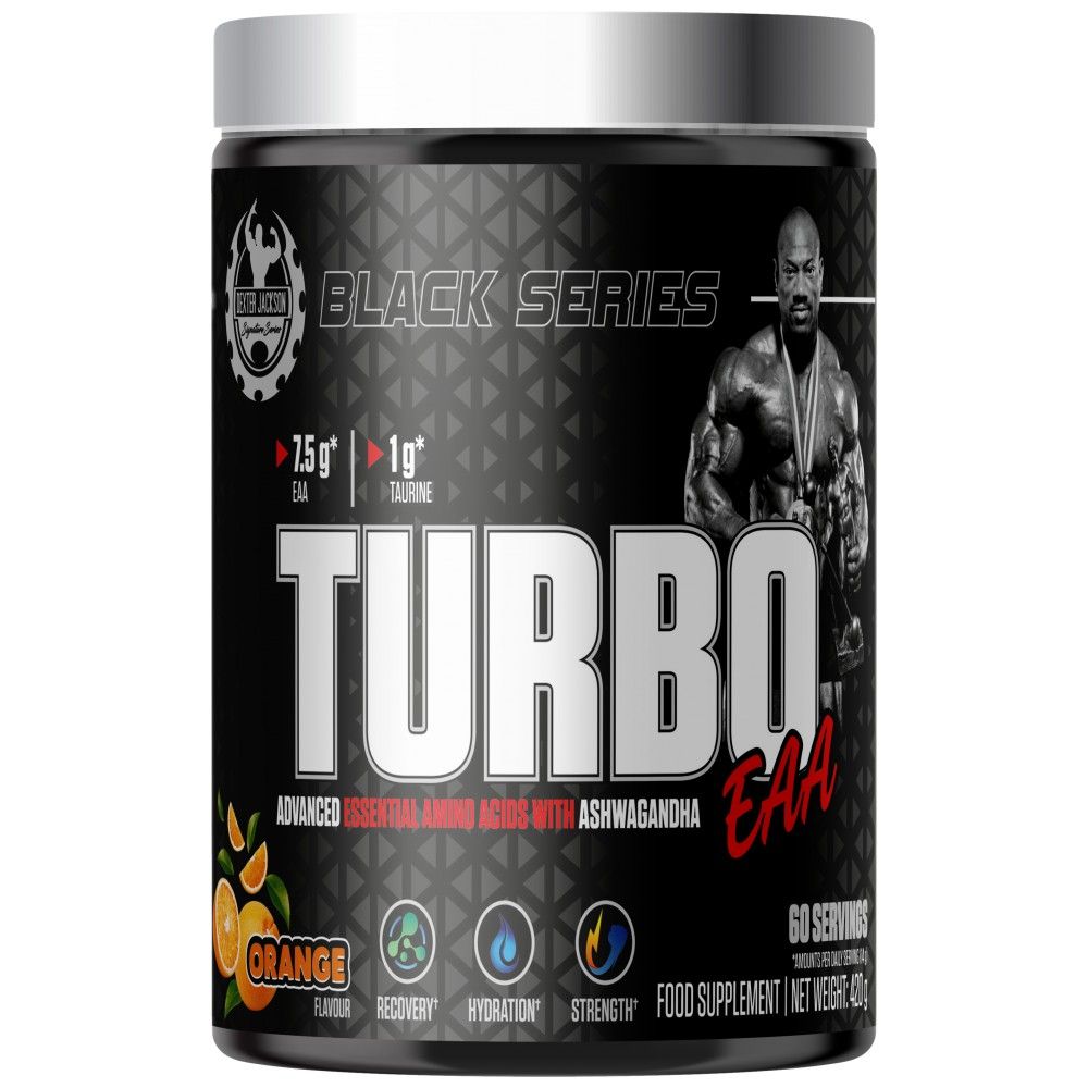 Μαύρη σειρά | Turbo EAA Powder ~ Essential Amino Acids με ταυρίνη - 420 γραμμάρια