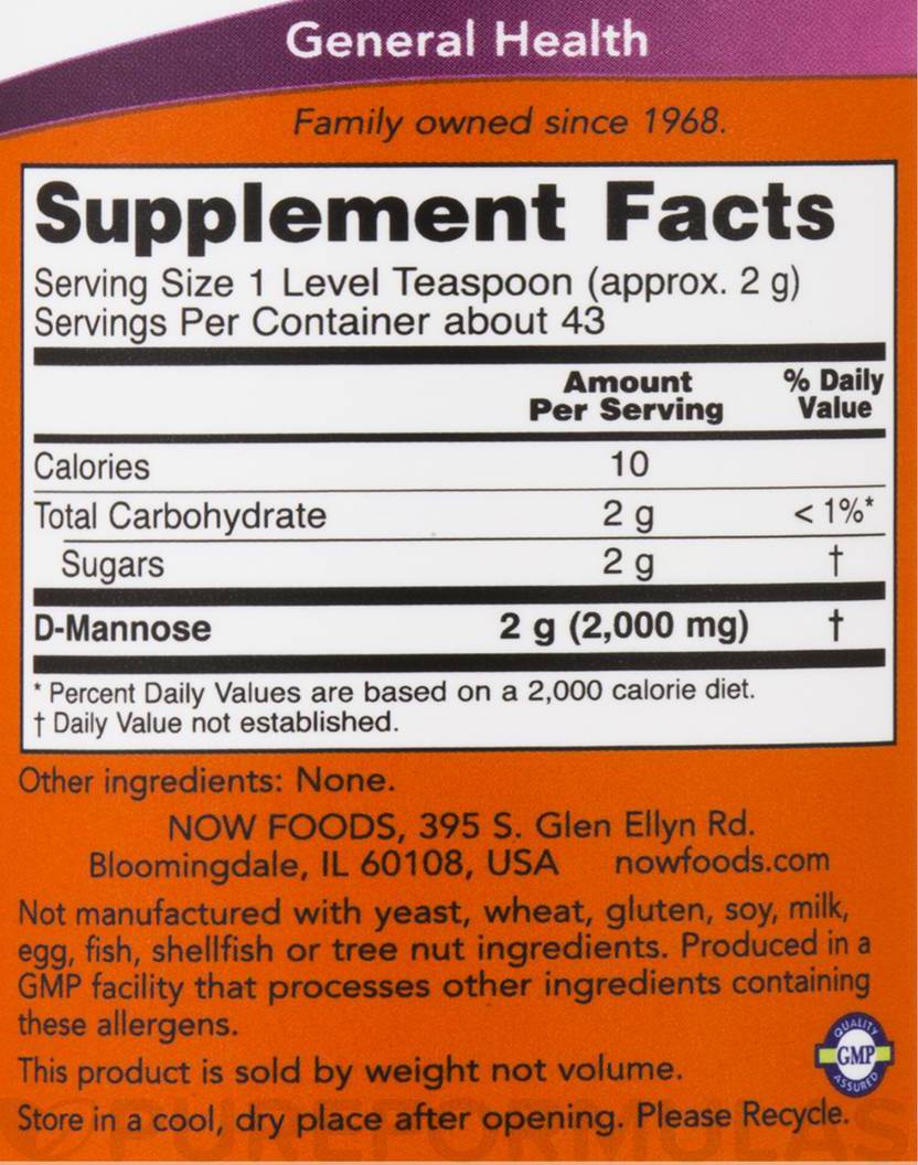 Σκόνη D -Mannose - 85 γραμμάρια