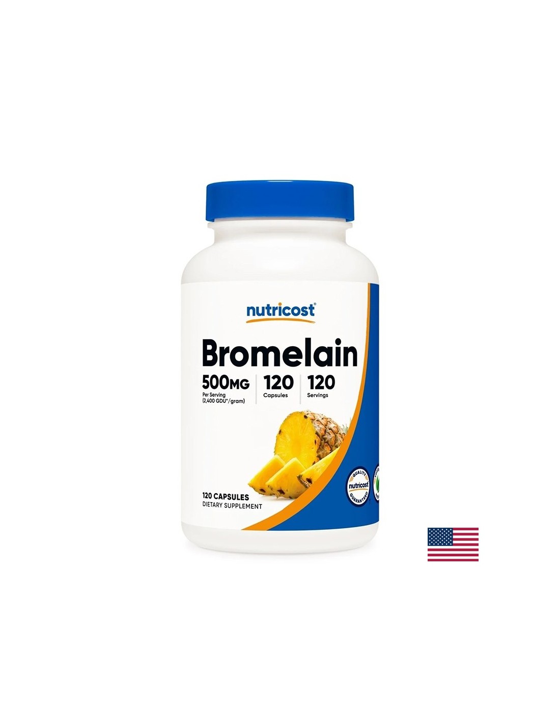 Καλή πέψη - Bromelain, 500 mg x 120 κάψουλες