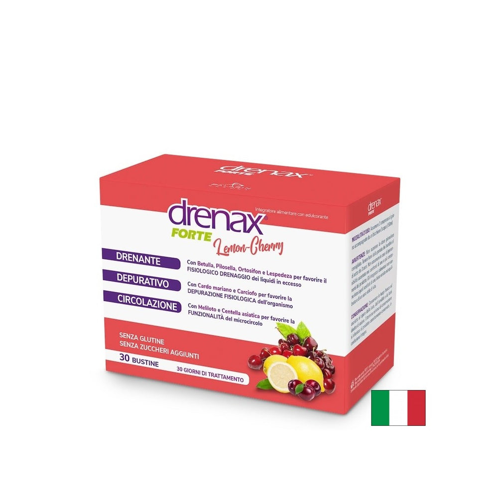 Διουρητική αποτοξίνωση - Drenax - Drenax® με λευκή σημύδα, φραγκοστάφυλα και αυτιά ποντικιών, 30 σακουλάκια, γεύση λεμονιού και κερασιού