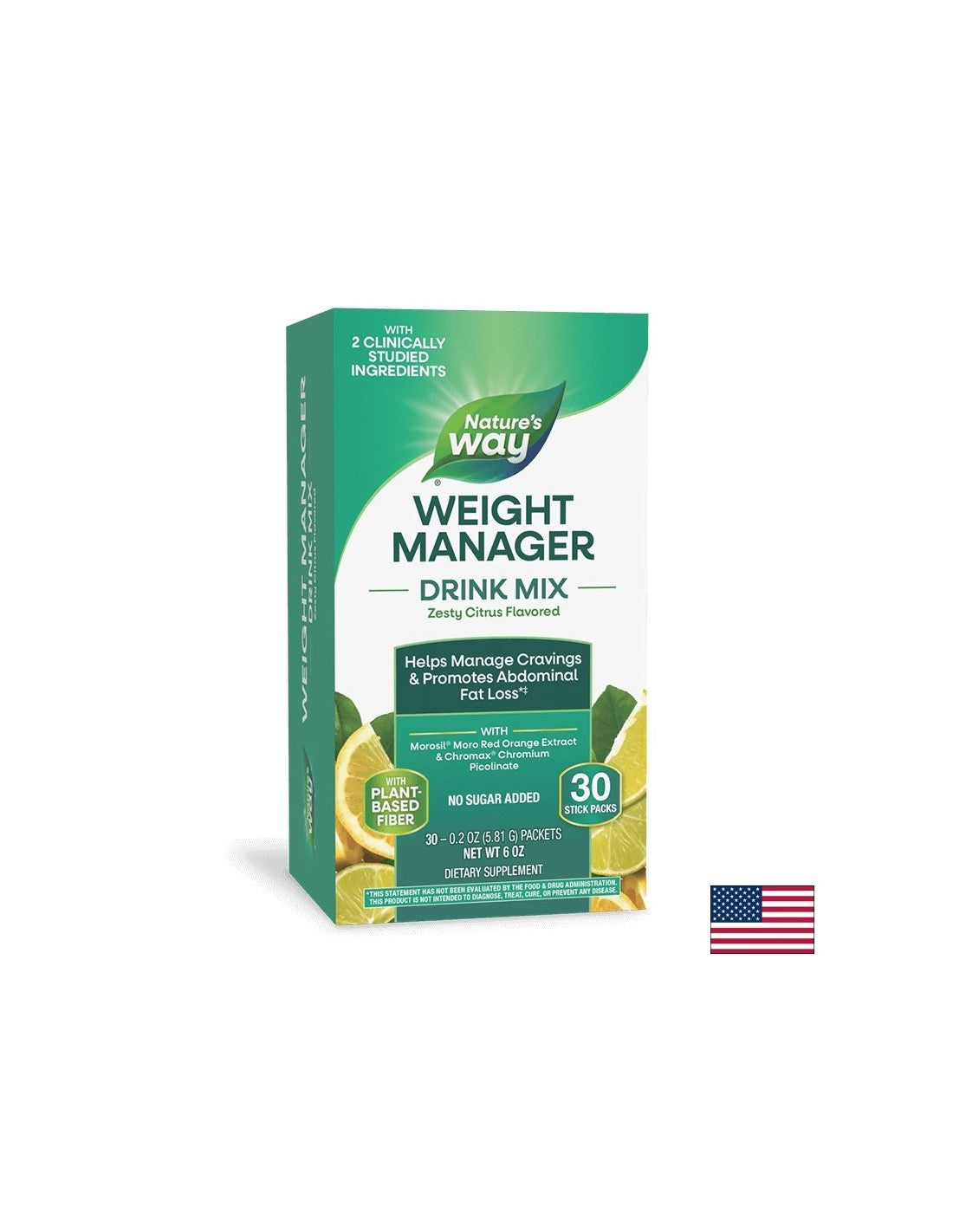 Appetite, weight and belly fat control formula - Weight Manager - 30 sachets, citrus flavored - Nutra Best Europe