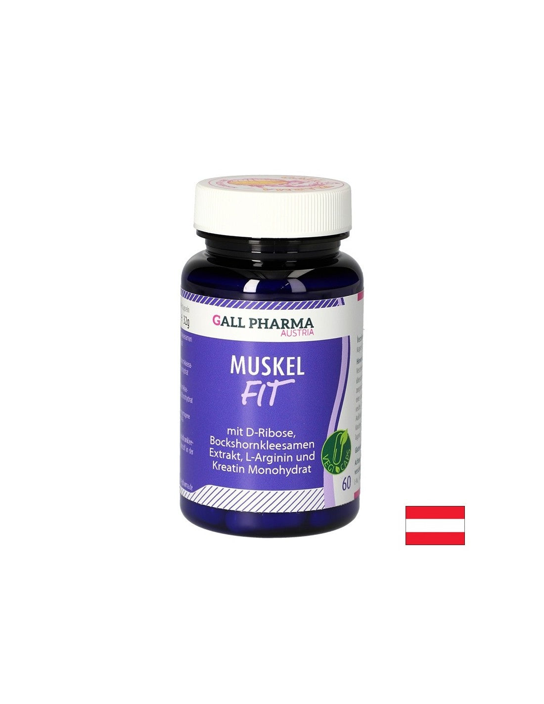 Μυϊκή φόρμουλα με D-Ribose, Fenugreek, L-αργινίνη και κρεατίνη, 60 κάψουλες