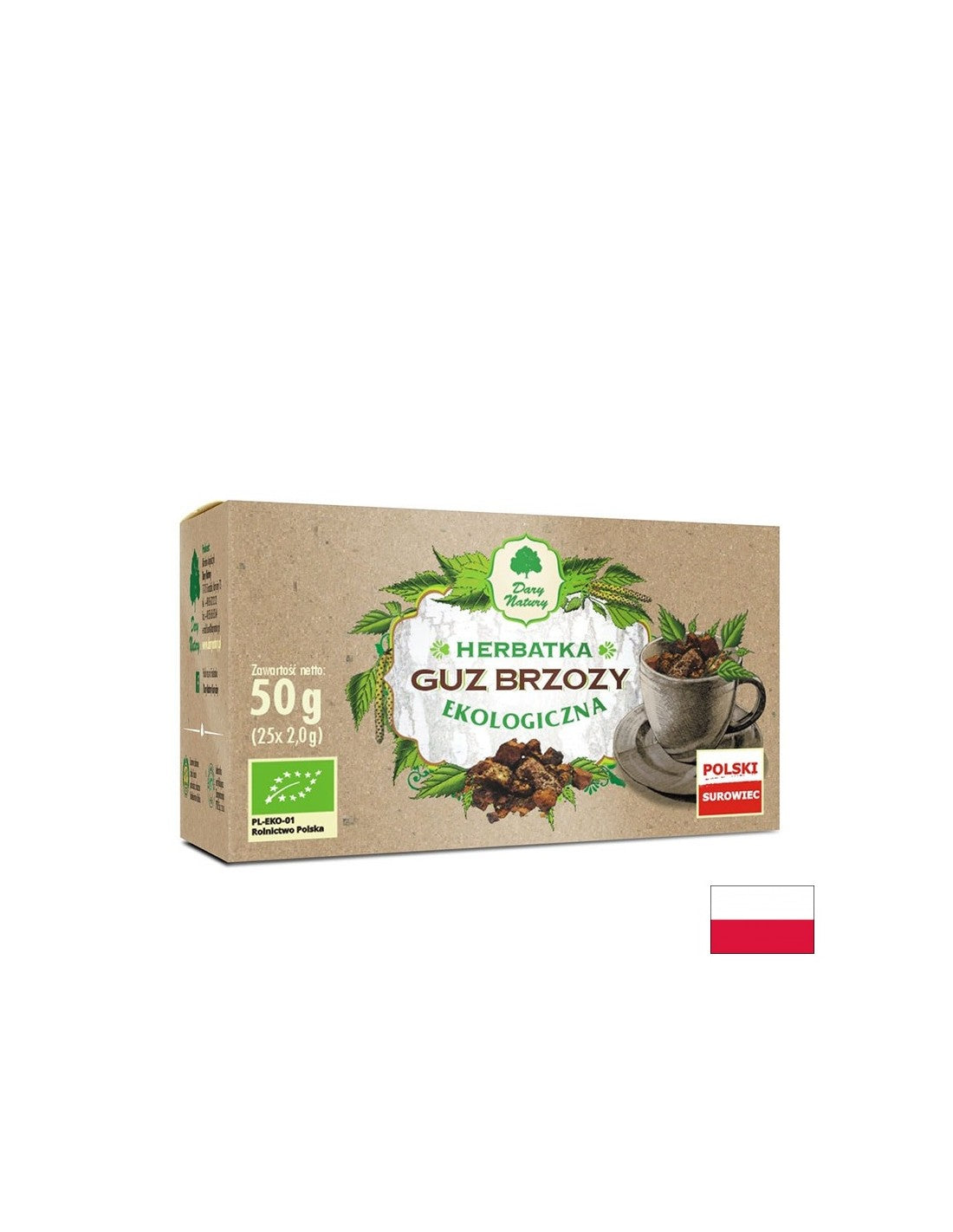 Μανιτάρι Chaga και Μανιτάρι σκόνης σημύδας - Bio, 25 σακούλες φίλτρων