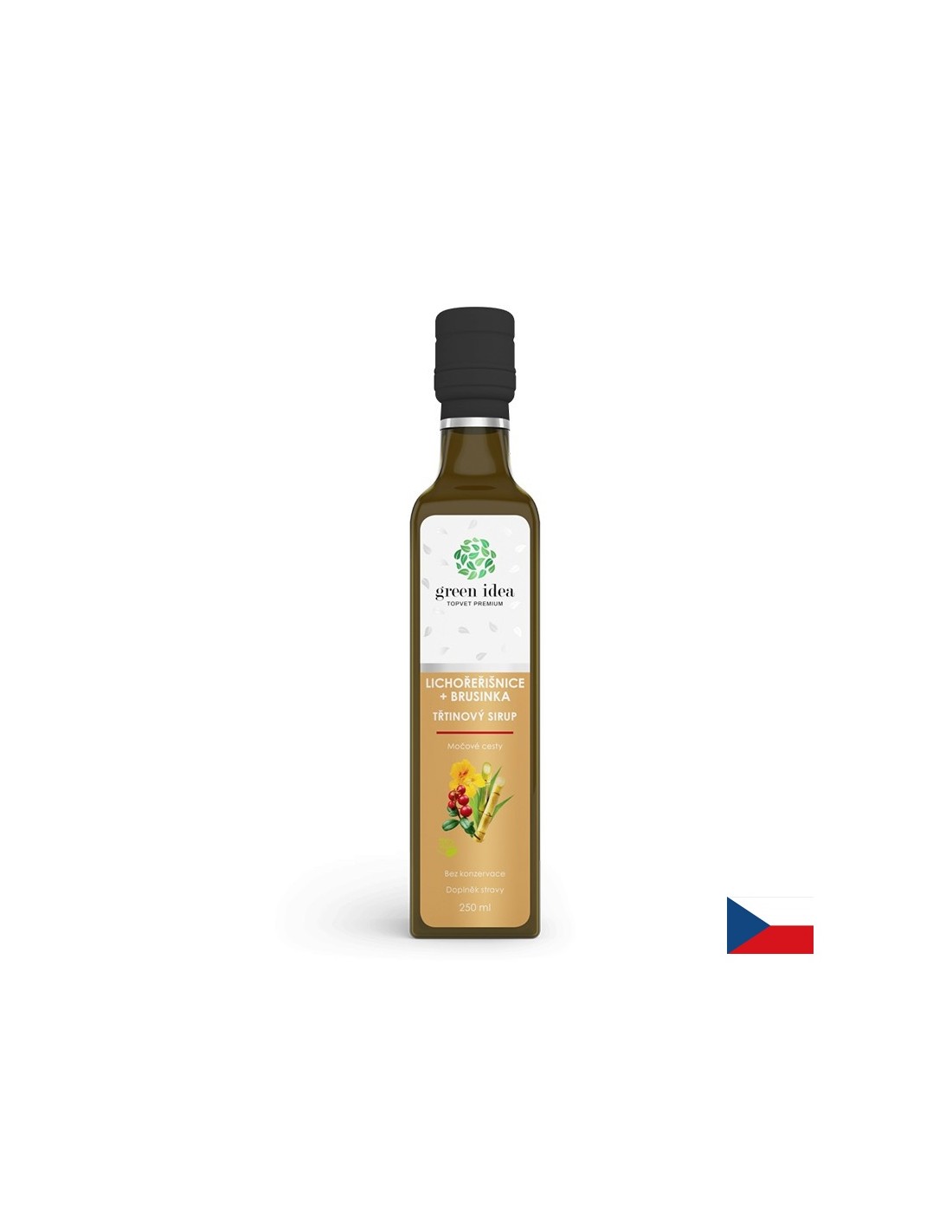 Σιρόπι ζαχαροκάλαμου με Lingonberry και Cranberry - Υγεία και ασυλία ούρων, 250 ml, με δοσολογία