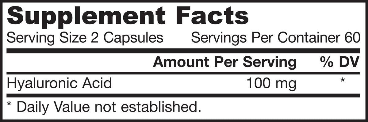 Υαλουρονικό οξύ 50 mg - 60 κάψουλες